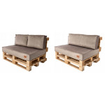Paletové sedenie Golden Garden GG18 podsedák a vankúš 120cm x 80cm x 15cm capuccino